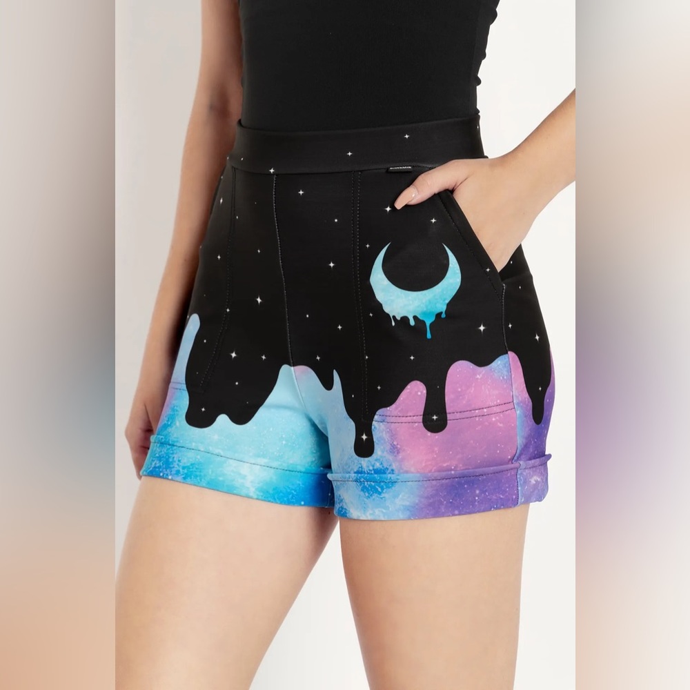 Blackmilk Galaxy Melt Cuffed Shorts
